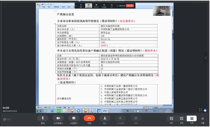 信息化技术助力渡难关，学院成功召开产教融合远程视频评审会